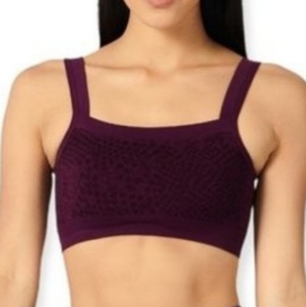 Nux Fundamentals Snake Print Bra In Plum